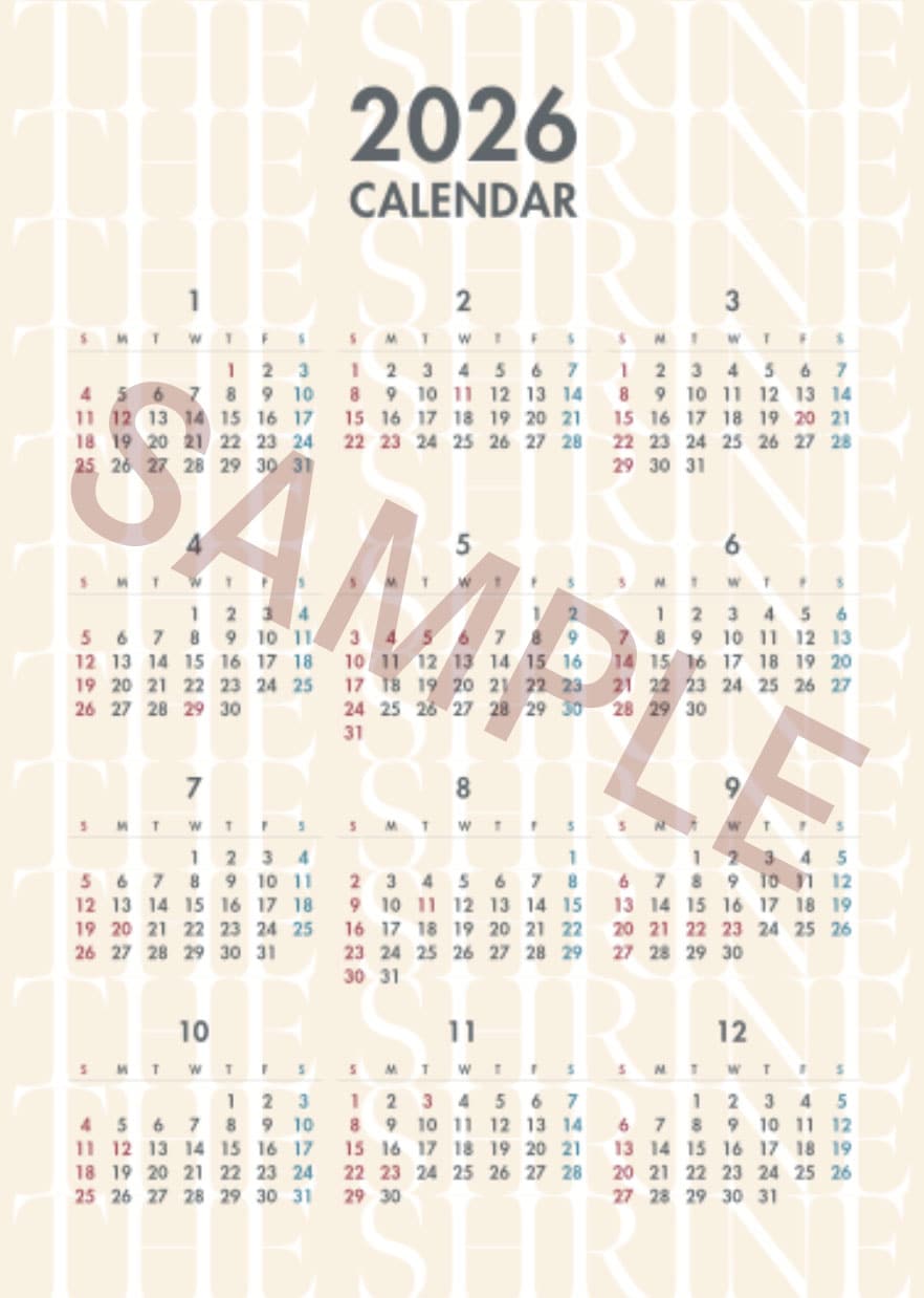 神社 悪魔のささやき」ムビチケカード第2弾特典の「カレンダーカード