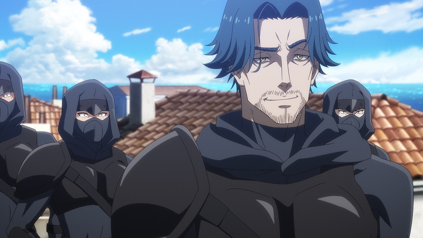 「劇場版 転生したらスライムだった件 蒼海の涙編」新場面カット。“竜の牙”を地上に持ち出したユラを追うカイエン国の大臣・ゾドン（右）