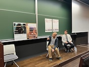 「山形ドキュメンタリー道場 in 東京 2025」に登壇した奥谷洋一郎（左）、エリック・ニアリ（右）