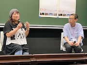 「山形ドキュメンタリー道場 in 東京 2025」に登壇した坂上香（左）、田中健太（右）