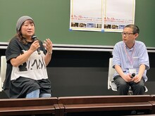 「山形ドキュメンタリー道場 in 東京 2025」に登壇した坂上香（左）、田中健太（右）