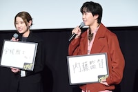 「ヒグマより怖いもの・人」というお題で、「内藤（瑛亮）監督」と答えた鈴木福（右）、「宇梶剛士さん」と答えた円井わん（左）