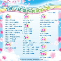 「映画ひみつのアイプリ まんかいバズリウムライブ！」全国公開劇場一覧