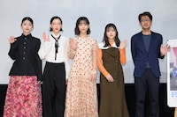 「終点のあの子」公開記念イベントの様子。左から南琴奈、中島セナ、當真あみ、平澤宏々路、吉田浩太