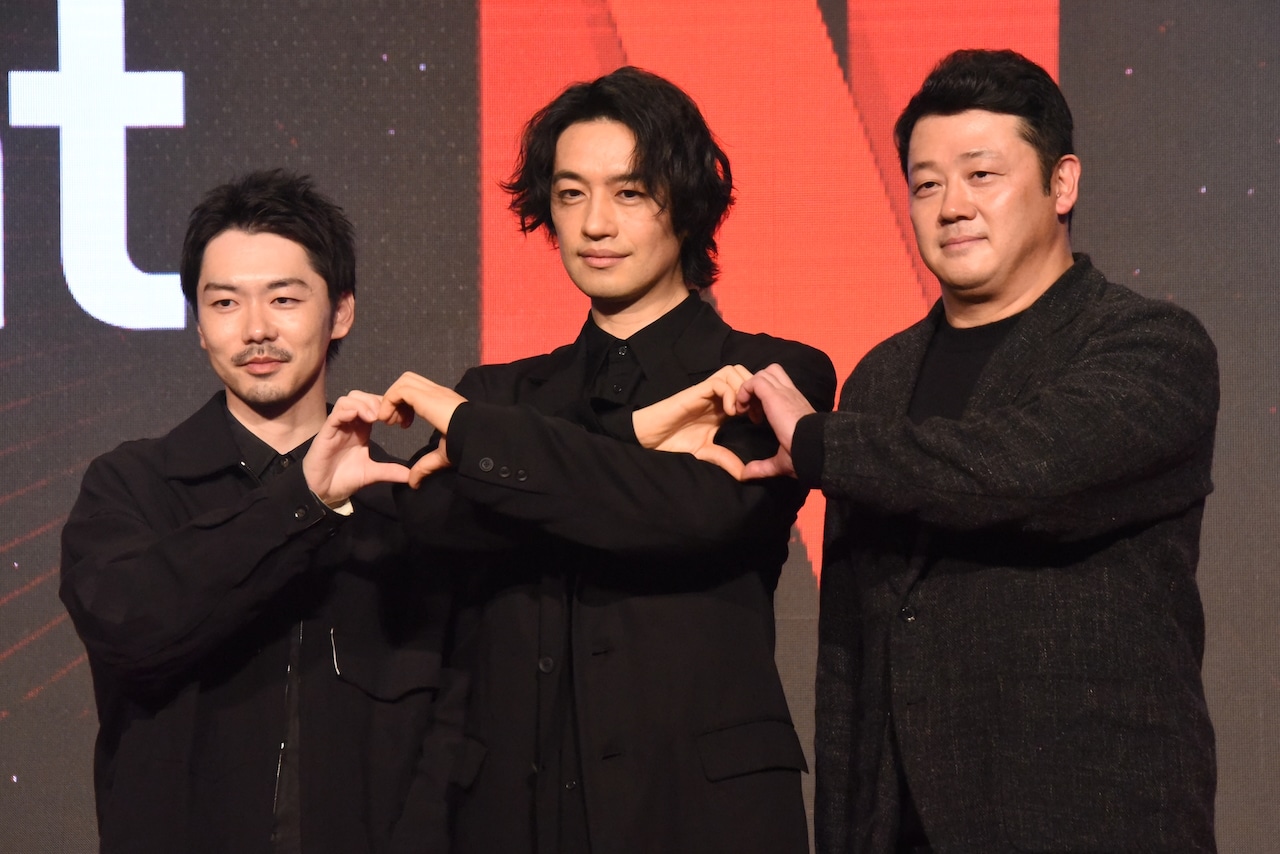 左からNetflix映画「This is I」監督の松本優作、キャストの斎藤工、エグゼクティブプロデューサーの佐藤善宏