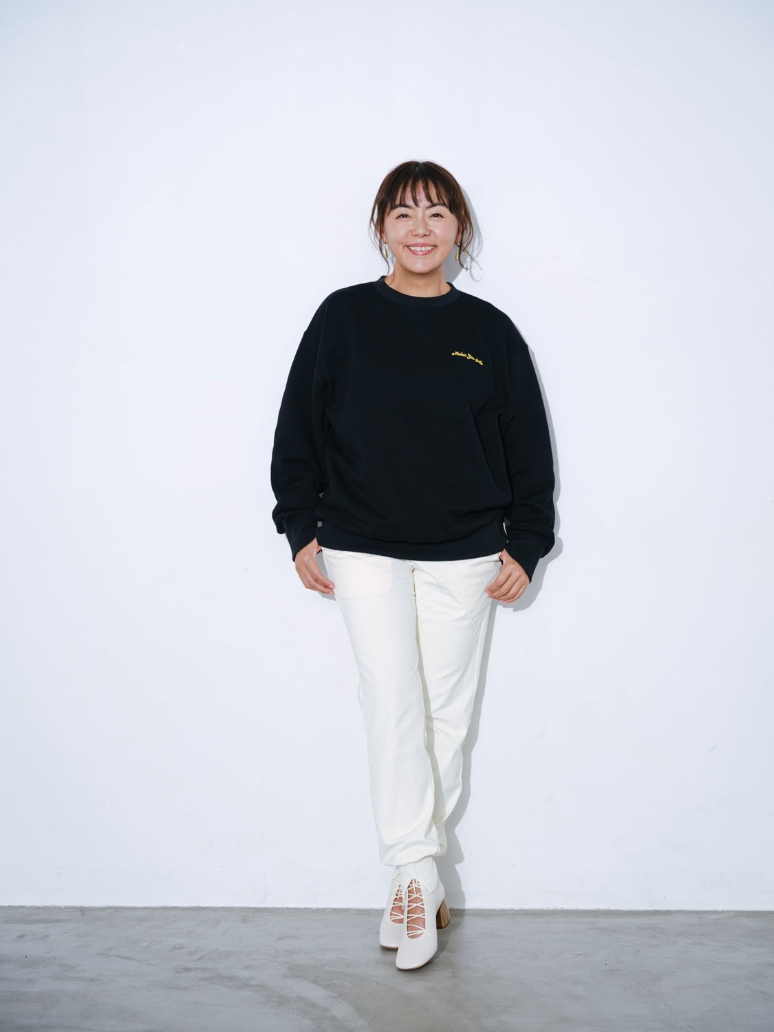 三共食品が展開するサステナブルアパレルブランド「GOODFOOD」とのコラボレーションを行った田中律子