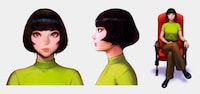 イリヤ・クブシノブによる「A Cinematic Girl」キャラクターデザイン