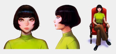 イリヤ・クブシノブによる「A Cinematic Girl」キャラクターデザイン