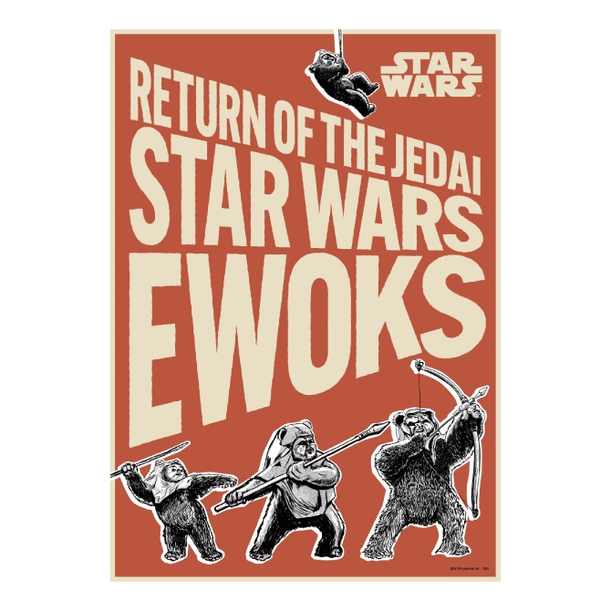 「Happyくじ / STAR WARS 『EWOKS』」H賞のポスターイメージ