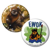 「Happyくじ / STAR WARS 『EWOKS』」I賞の缶バッジセットイメージ