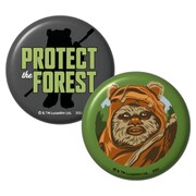 「Happyくじ / STAR WARS 『EWOKS』」I賞の缶バッジセットイメージ