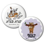 「Happyくじ / STAR WARS 『EWOKS』」I賞の缶バッジセットイメージ