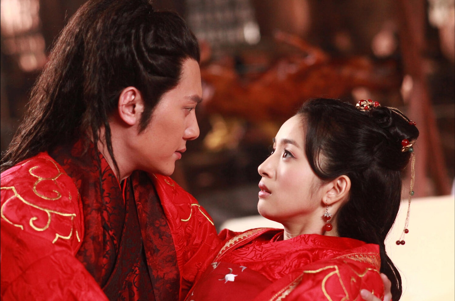 中国ドラマ「蘭陵王」の主人公である蘭陵王（左）とヒロイン楊雪舞（右）。劇中では彼らの切ない恋が描かれる