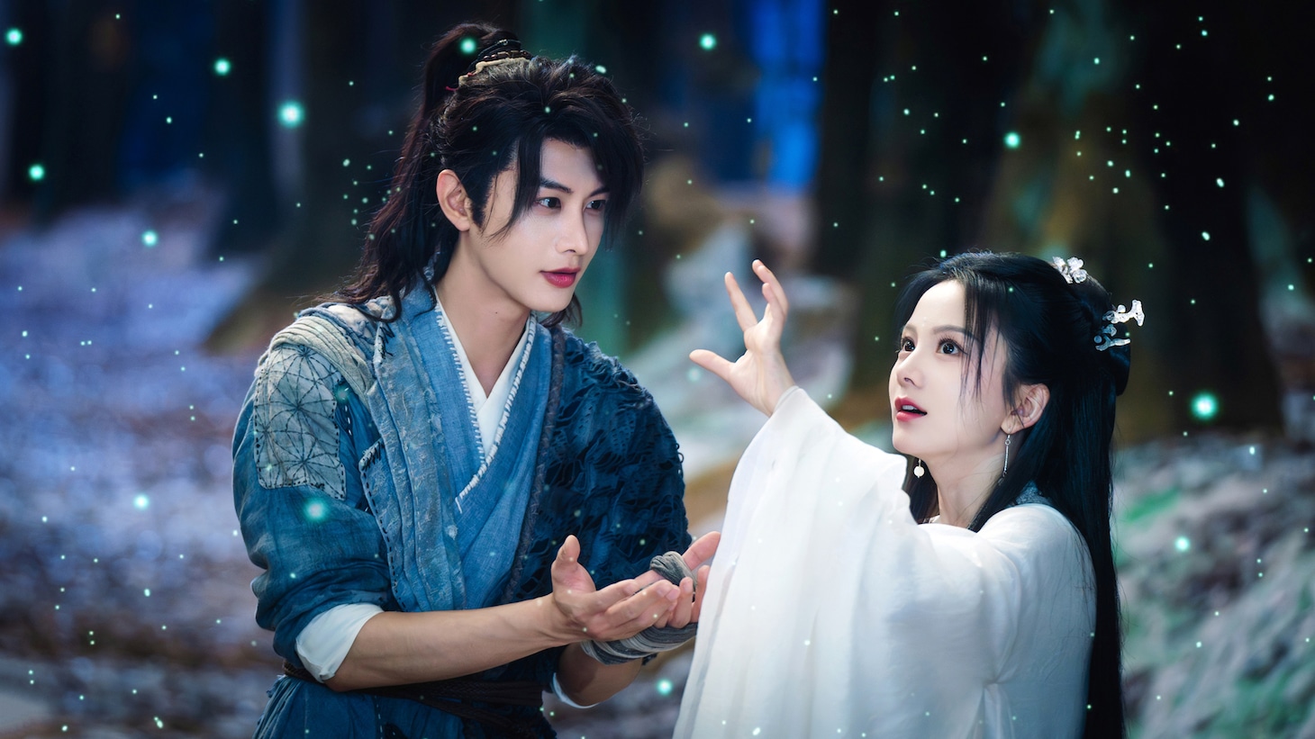 左からホー・ジェンチー（何健麒）演じる阿九 / 江景淮、マー・チウユエン（馬秋元）演じる江稚玉