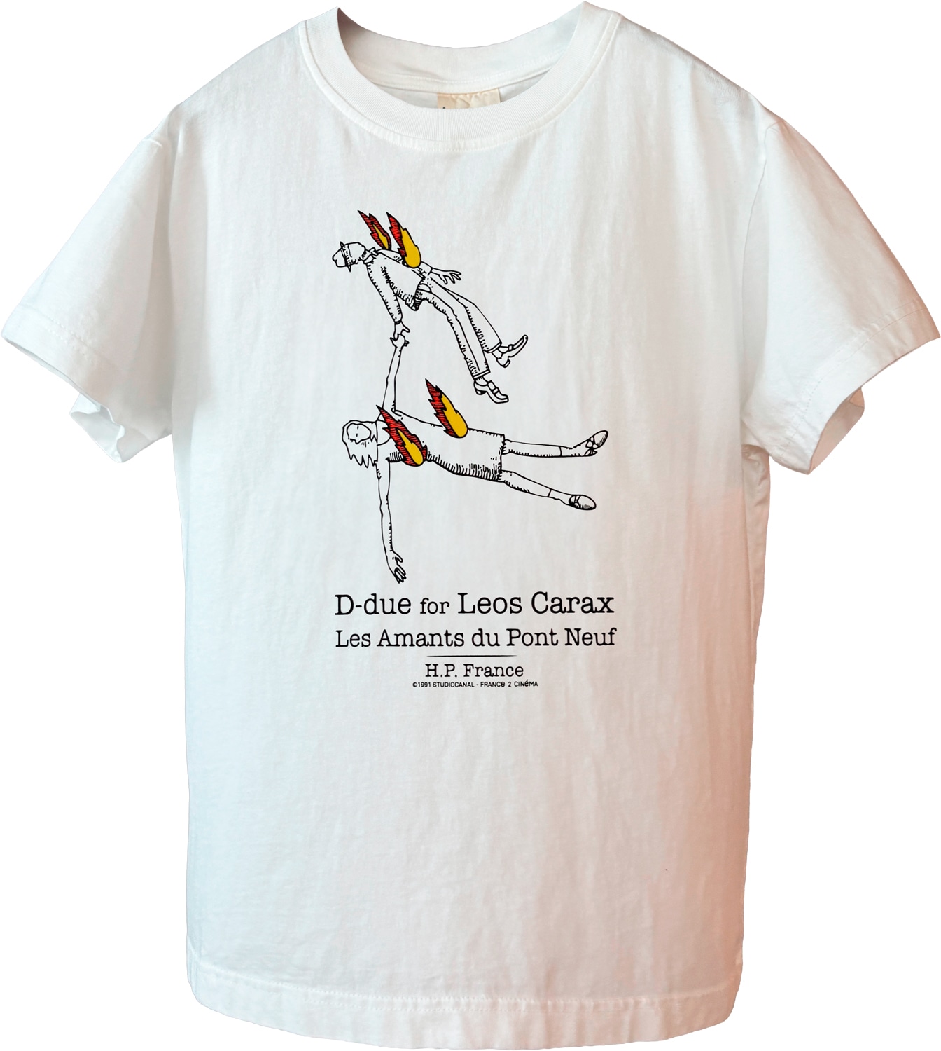 デ・ドゥエ × レオス・カラックス「ポンヌフの恋人」コラボTシャツ（税込1万6500円）