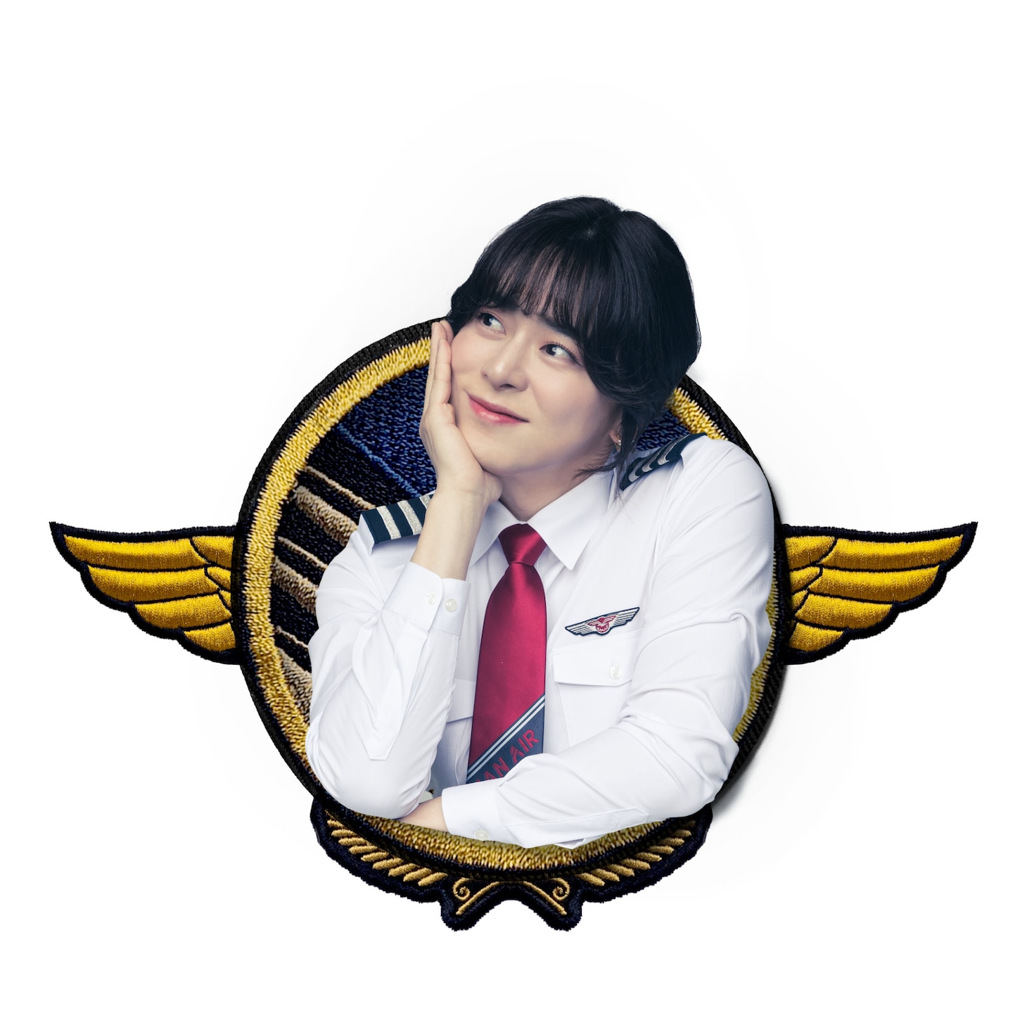 映画「PILOT ー人生のリフライトー」キャラクタービジュアル。航空会社に現れた新人パイロットのハン・ジョンミ（チョ・ジョンソク）