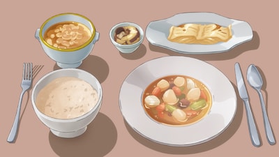 「パリに咲くエトワール」新場面カット。千鶴（声：嵐莉菜）の家で振る舞われるポトフやスープ