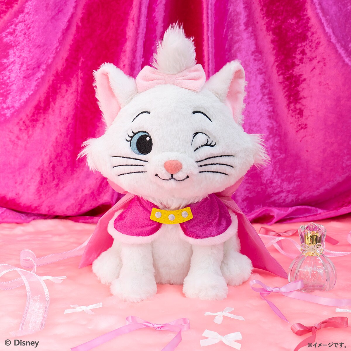ハッピーくじ　A賞マリー、ラスト賞ルシファーぬいぐるみブランケットおまけ付き Happyくじ「Disney にゃん・にゃん・にゃん 」LAST賞 ルシファーの