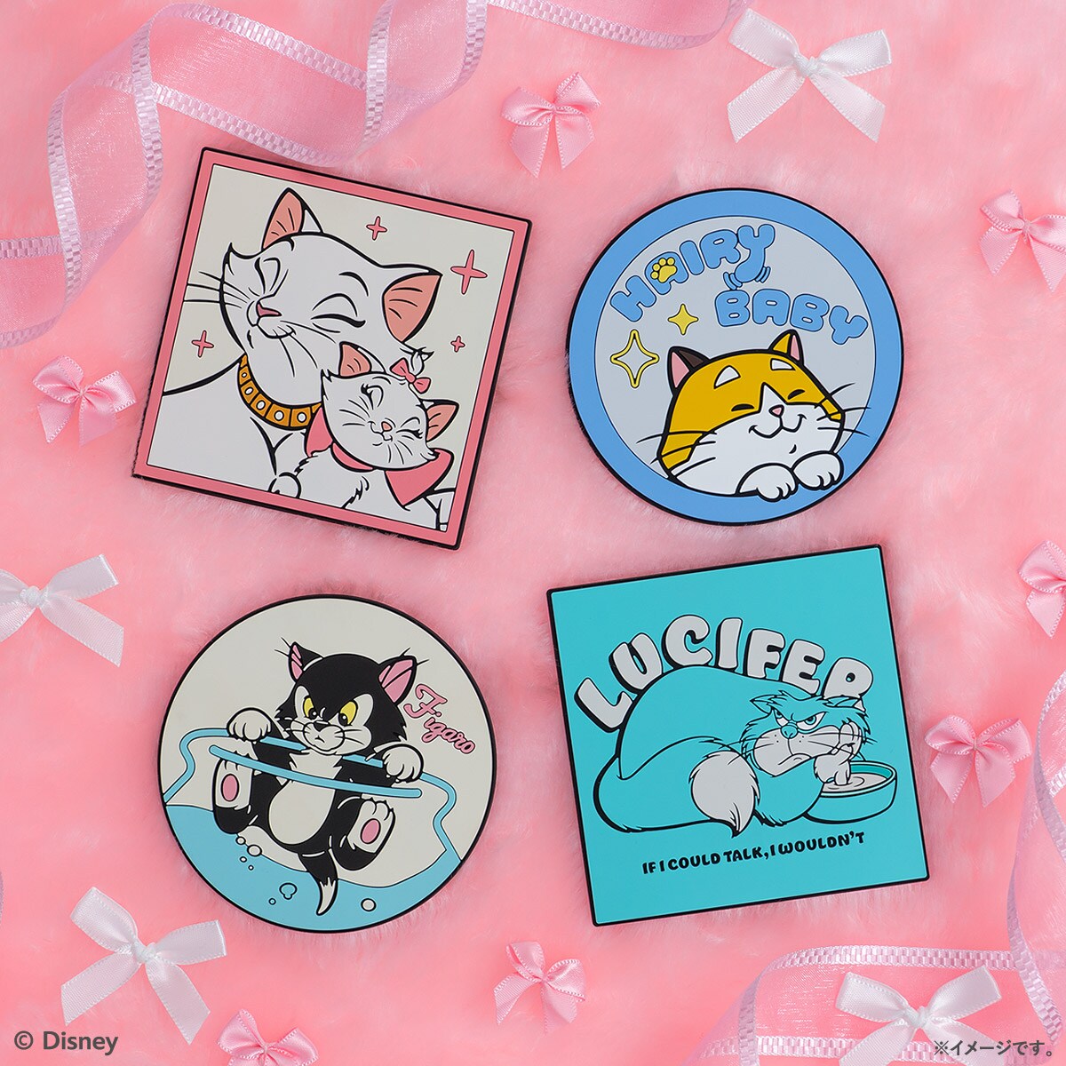 ディズニー　にゃんにゃんにゃん　ハッピーくじ　F賞　ラバーコースター Happyくじ「Disney にゃん・にゃん・にゃん 」F賞のラバーコースター