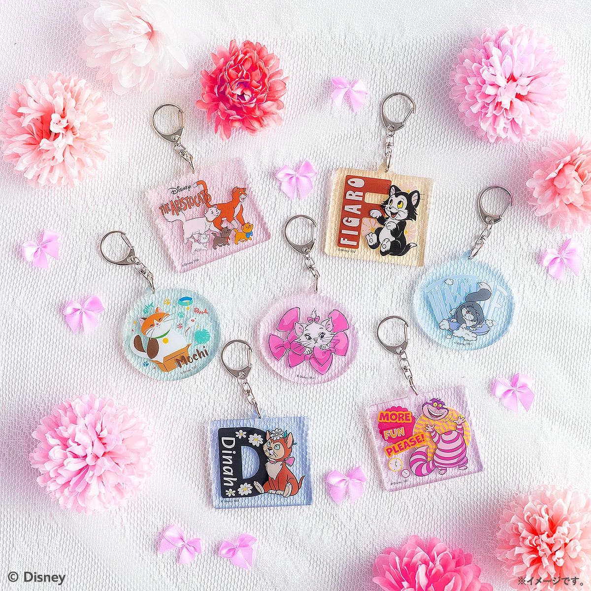 Happyくじ「Disney にゃん・にゃん・にゃん 」G賞のアクリルキーホルダー（全7種）