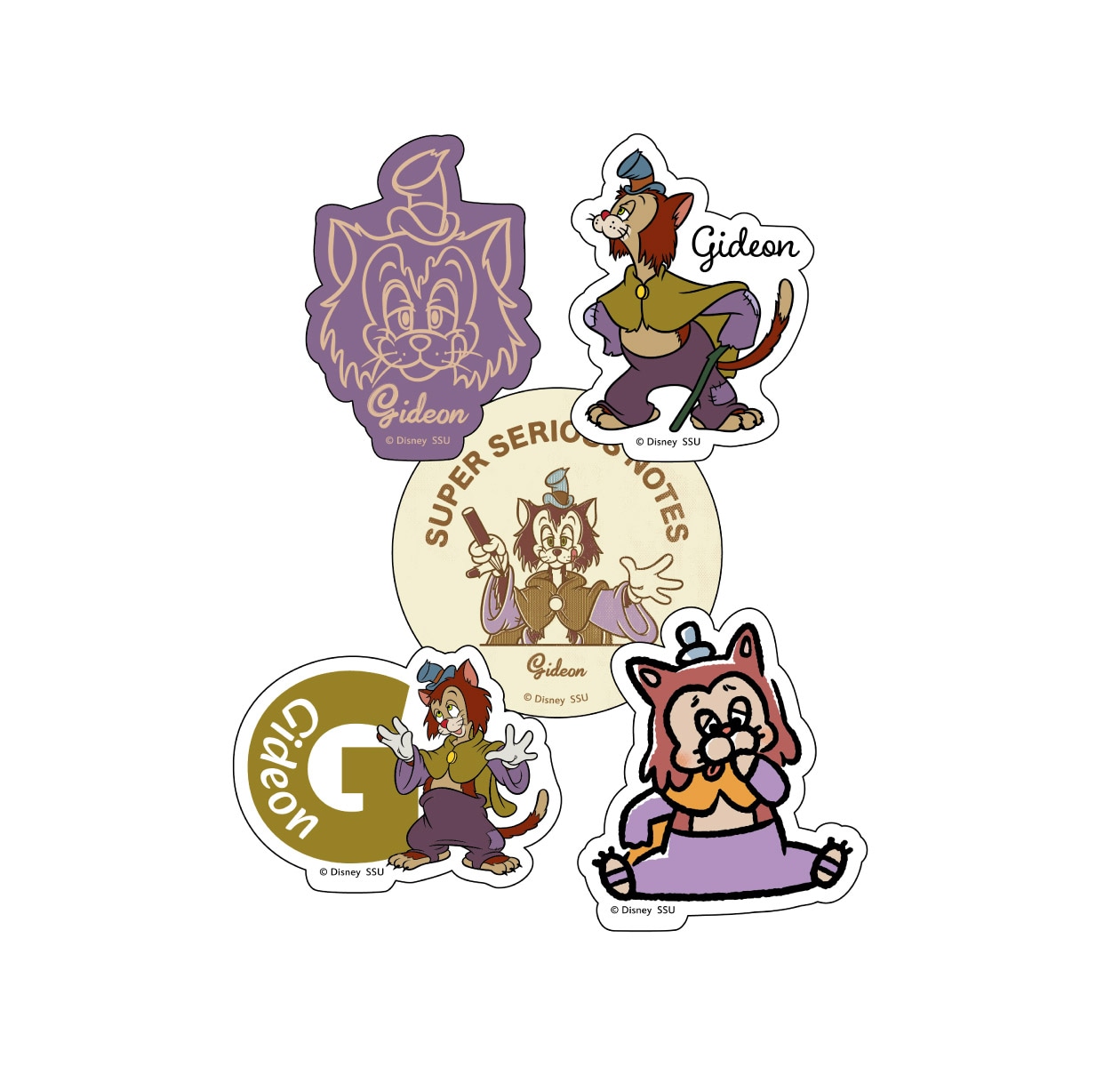 Happyくじ「Disney にゃん・にゃん・にゃん 」H賞のダイカットステッカーセット（全8種）