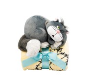 Happyくじ「Disney にゃん・にゃん・にゃん 」LAST賞 ルシファーのぬいぐるみ付きブランケット（ぬいぐるみ / 全高約15cm）