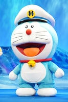 「映画ドラえもん 新・のび太の海底鬼岩城」完成披露試写会より、ドラえもん。「今日は僕たちの映画を観に来てくれてありがとう！」と感謝を伝えた