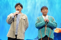 「映画ドラえもん 新・のび太の海底鬼岩城」完成披露試写会より、アルコ＆ピースの平子祐希（左）、酒井健太（右）