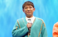 「映画ドラえもん 新・のび太の海底鬼岩城」完成披露試写会より、酒井健太。「鑑賞後に『アルコ＆ピースはどこにいたの？』と話し合ってほしい！」と観客に呼びかけた