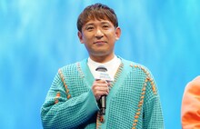「映画ドラえもん 新・のび太の海底鬼岩城」完成披露試写会より、酒井健太。「鑑賞後に『アルコ＆ピースはどこにいたの？』と話し合ってほしい！」と観客に呼びかけた