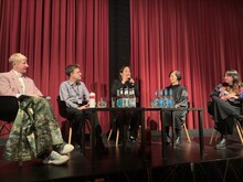 ベルリン批評家週間にて、「禍禍女」上映後トークイベントに出席した監督・ゆりやんレトリィバァ（中央）