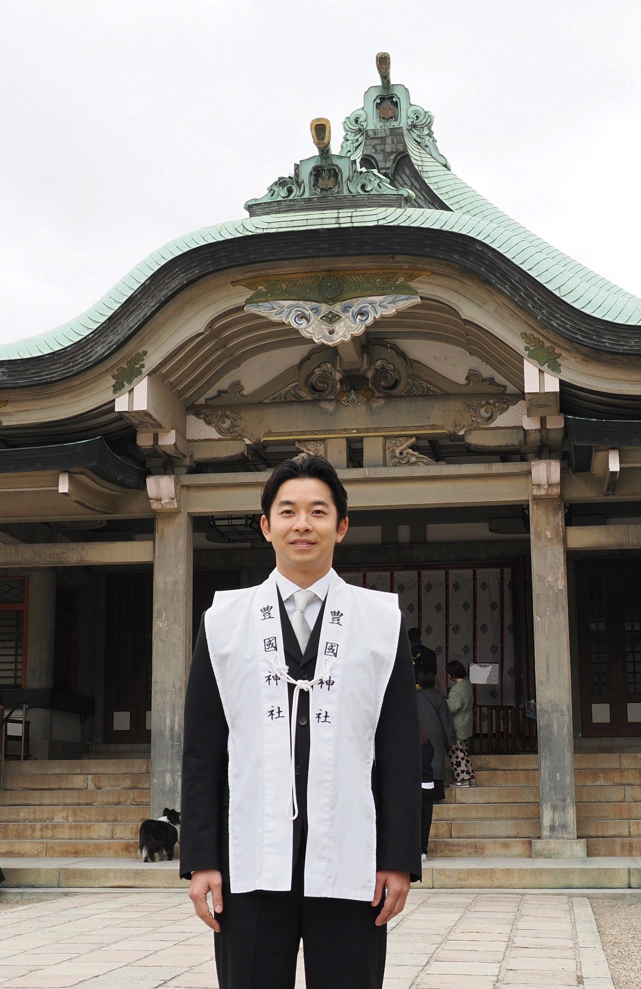 豊臣秀長の命日である2月15日、大阪・大阪城豊國神社で行われた慰霊祭に参加した仲野太賀
