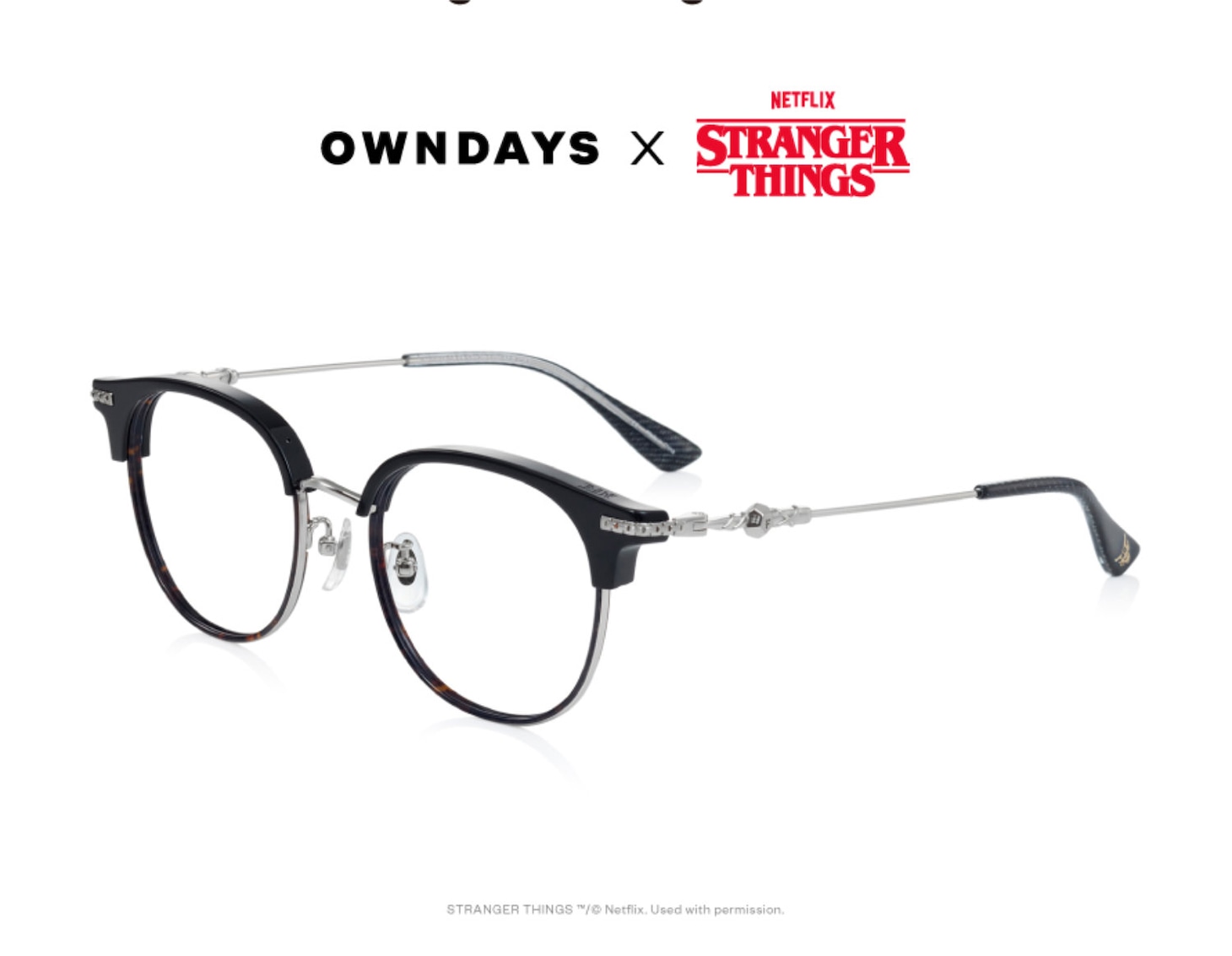 「OWNDAYS × Stranger Things」DUNGEONS & DRAGONS model（ブラック / 税込1万4000円）