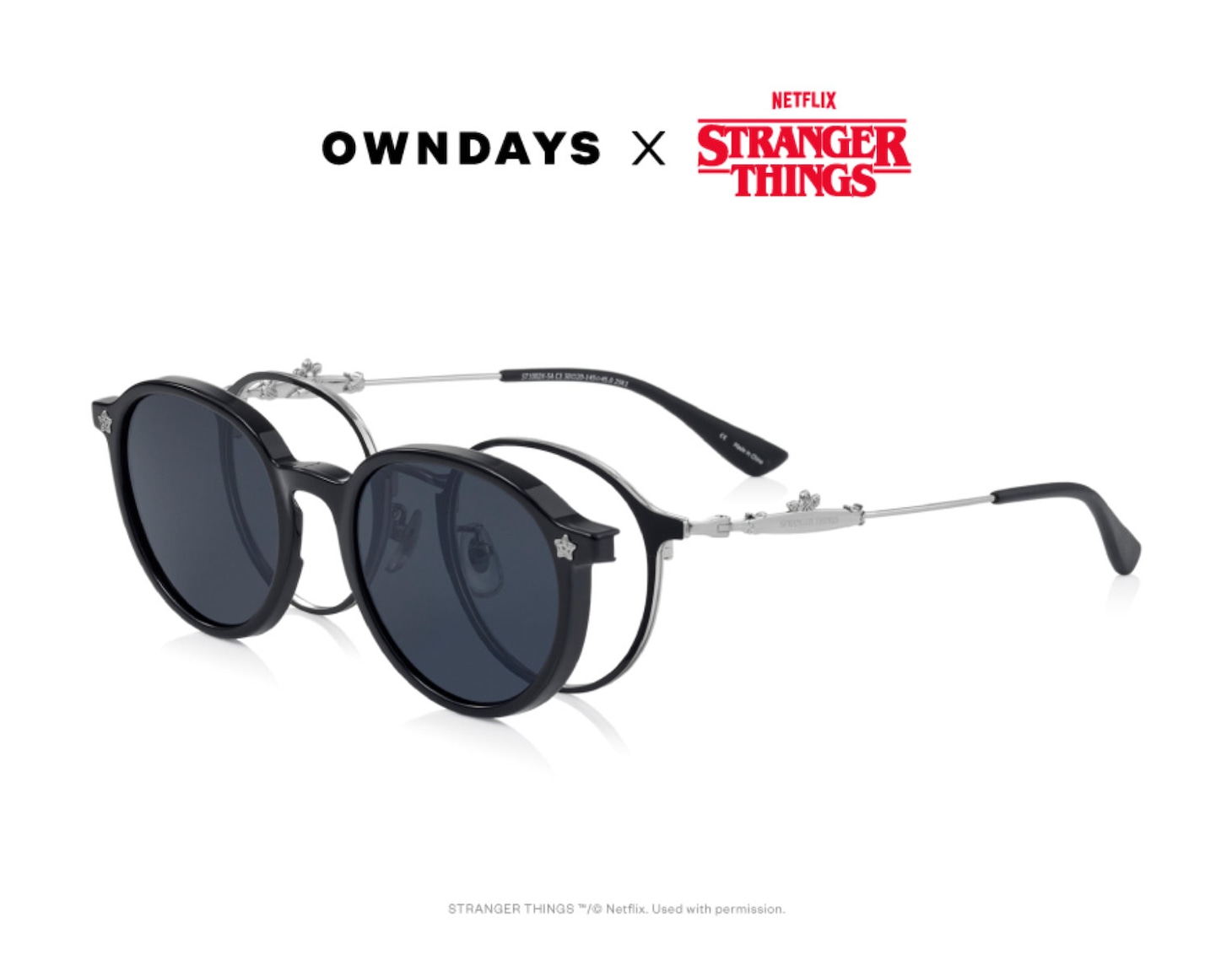 「OWNDAYS × Stranger Things」DEMOGORGON model（ダークグレー / 税込1万6000円）