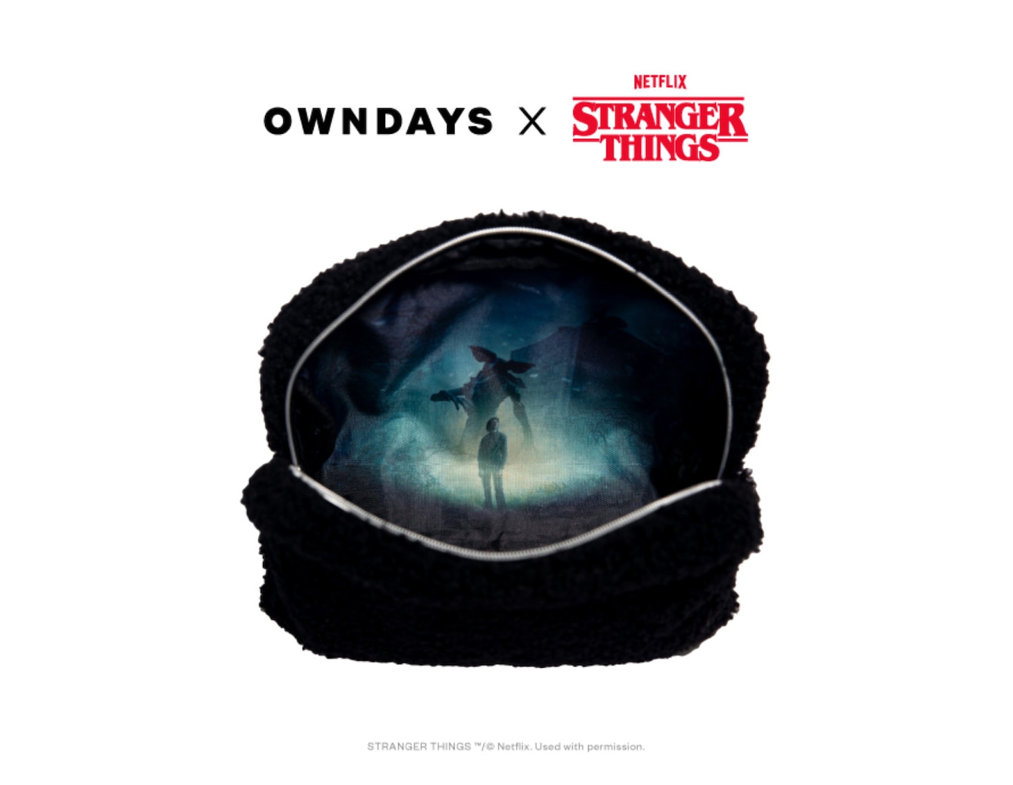 「OWNDAYS × Stranger Things」フリースポーチ（税込2000円）