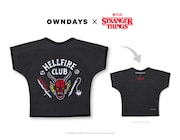 「OWNDAYS × Stranger Things」ビンテージTシャツ風メガネクロス（HELLFIRE CLUB / 税込880円）