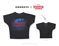 「OWNDAYS × Stranger Things」ビンテージTシャツ風メガネクロス（MIND FLAYER / 税込880円）