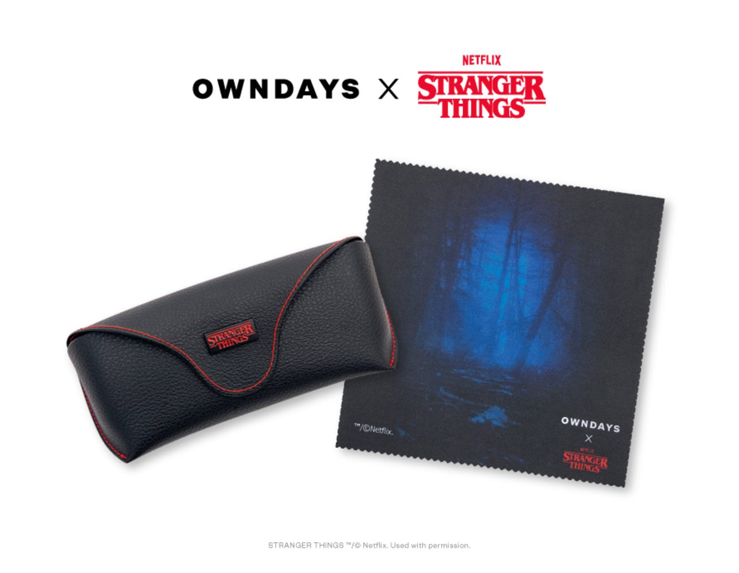 ストレンジャーシングス　メガネクロス　セット OWNDAYS × Stranger Things」限定オリジナルメガネケースとメガネ