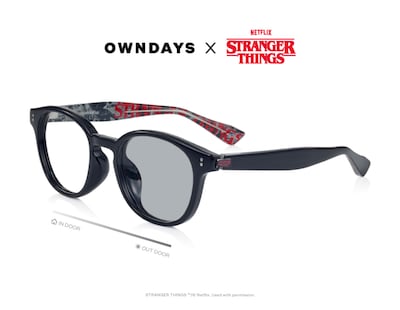 「OWNDAYS × Stranger Things」HAWKINS model（ブラック / 税込1万円）
