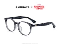 「OWNDAYS × Stranger Things」UPSIDE DOWN model（グレー / 税込1万2000円）