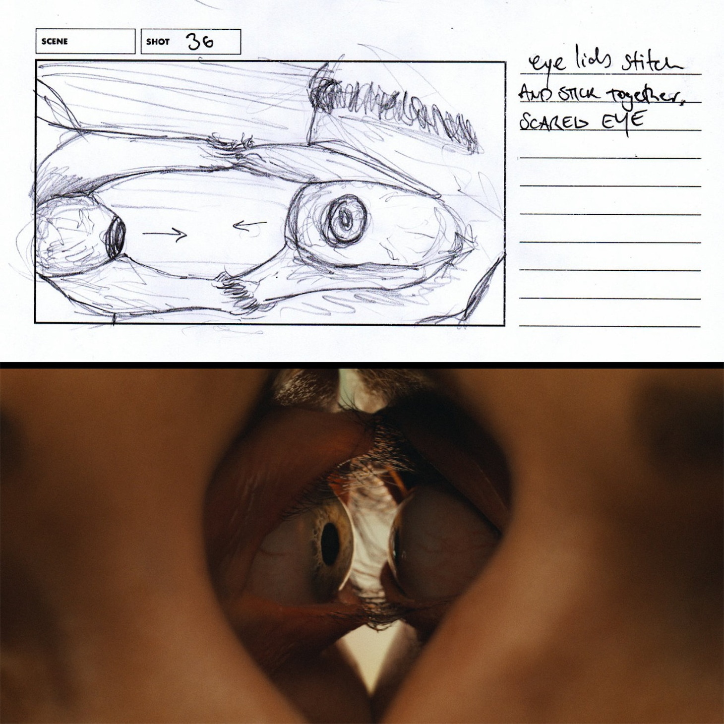 「トゥギャザー」監督のマイケル・シャンクスによる画コンテと本編画像