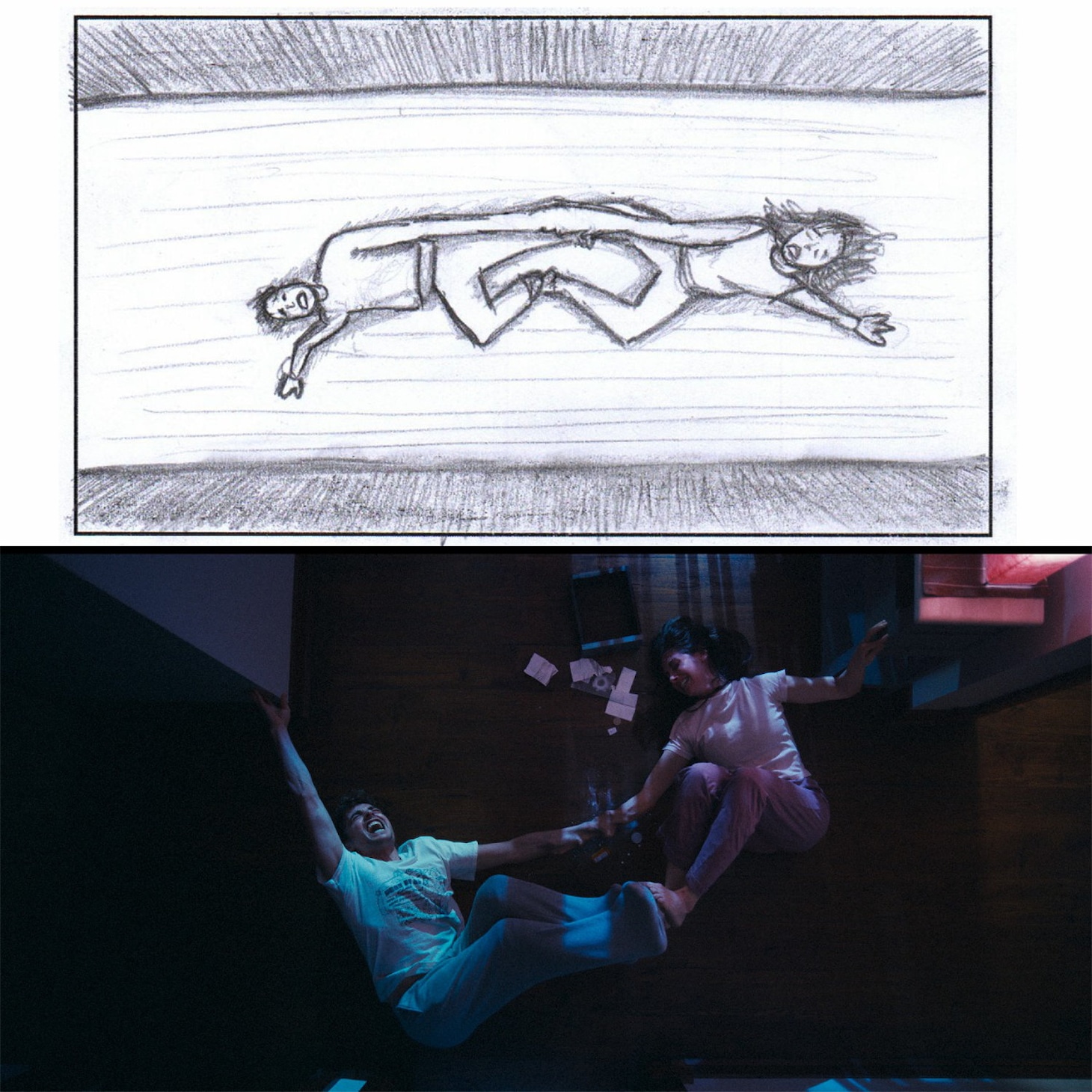 「トゥギャザー」監督のマイケル・シャンクスによる画コンテと本編画像