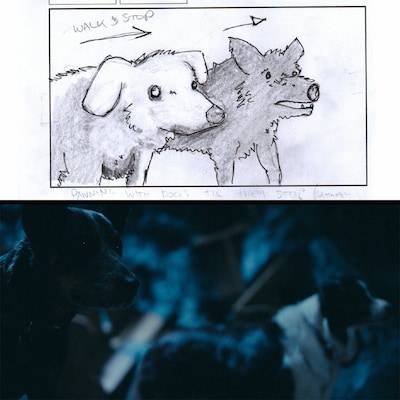 「トゥギャザー」監督のマイケル・シャンクスによる画コンテと本編画像