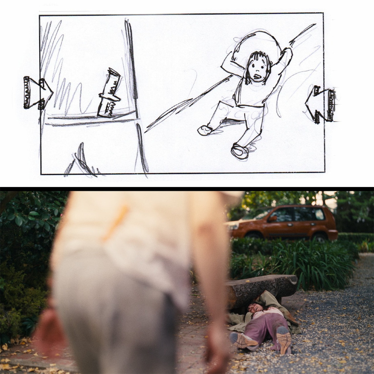 「トゥギャザー」監督のマイケル・シャンクスによる画コンテと本編画像