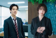 左から宇佐卓真演じる佐伯友貴哉、世古口凌演じるまりりん