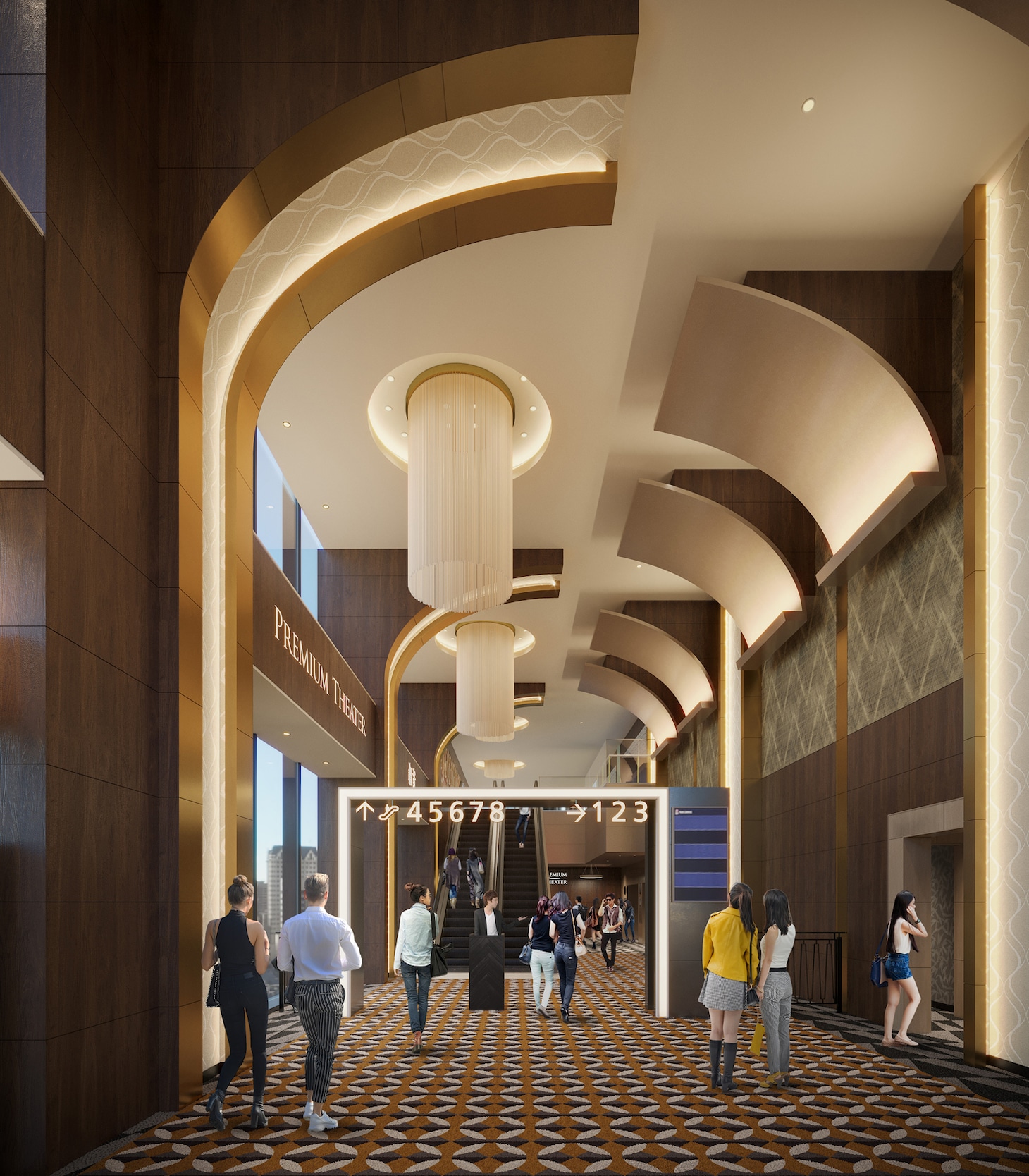 3月28日に開業を控える東京・TOHOシネマズ 大井町のロビー内のイメージ