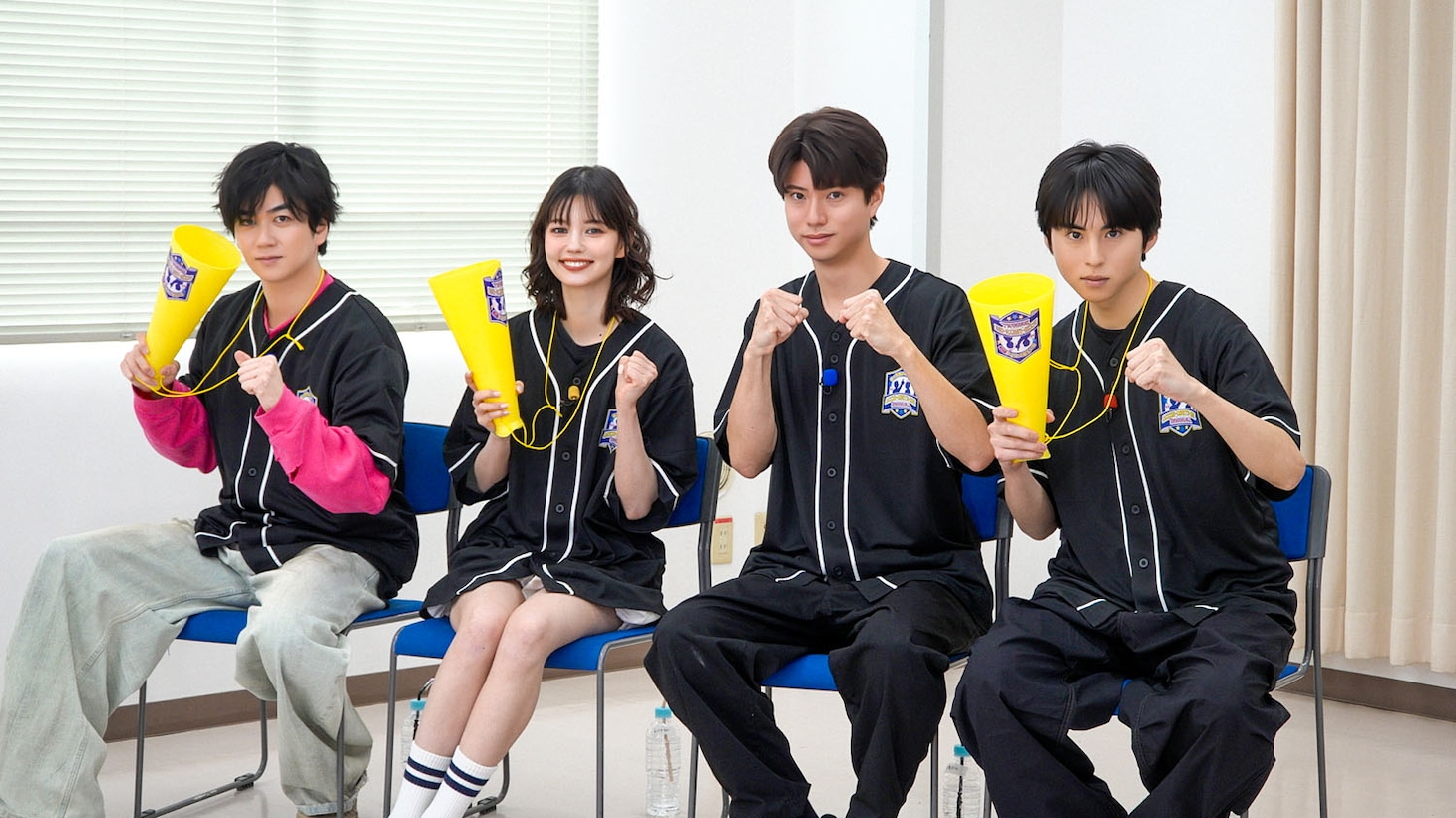 キングちゃんチームのメンバー。左から千綿勇平、村上愛花、渡辺碧斗、酒井大成