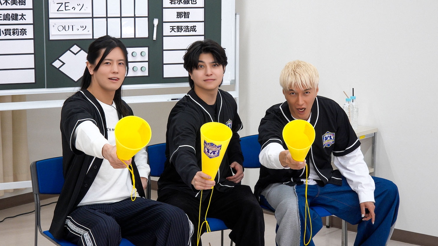 アウトサイダーズチームのメンバー。左から岩永徹也、那智、天野浩成