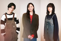 ドラマ「失恋カルタ」でトリプル主演を務める梅澤美波（中央）、西垣匠（左）、加藤小夏（右）