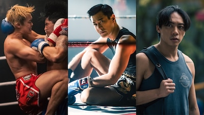 映画「ヒット・エンド・ファン！臨時決闘」場面写真。左からトニー・ウー（胡子彤）演じるゴウ・チャウ、ルイス・クー（古天樂）演じるチョン・ロイ、ジャーマン・チョン（張文傑）演じるワイバン